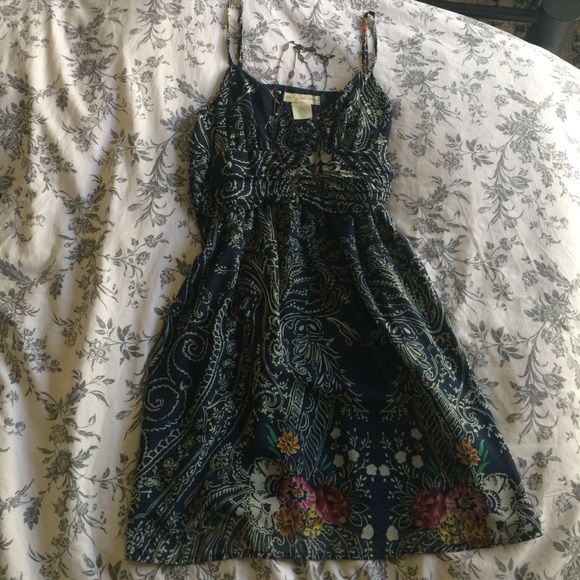 Staring at Stars Boho Floral Navy Dress Size 12