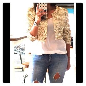 Gold sequin bolero