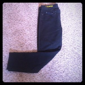 Black J Crew Toothpick Jeans Size 30 AND GREEN TOP