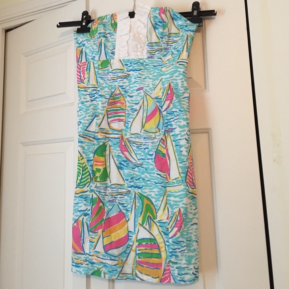 Lilly Pulitzer strapless boat dress
