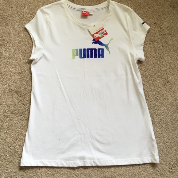 NWT crisp white Puma t shirt
