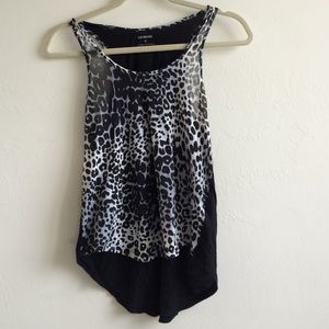 Black and white cheetah print sleeveless top