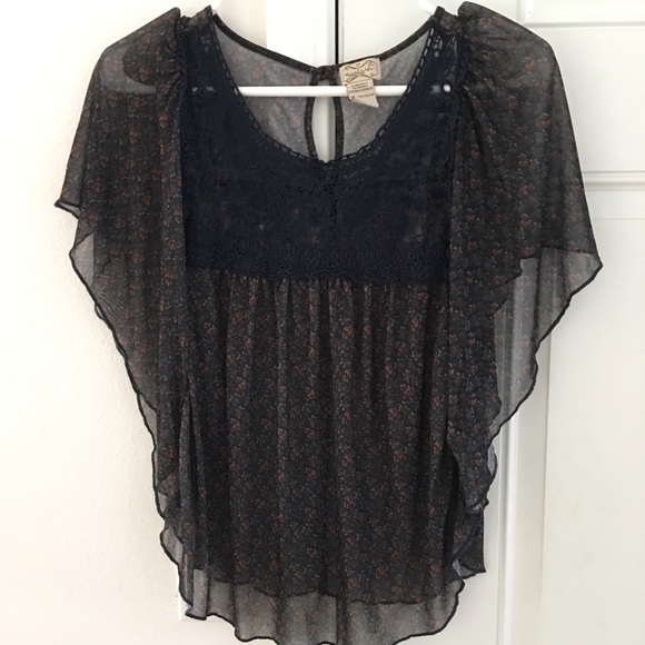 Navy Floral Shirt