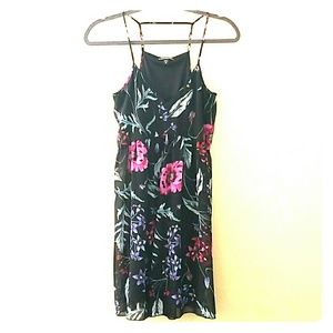 Express black floral dress