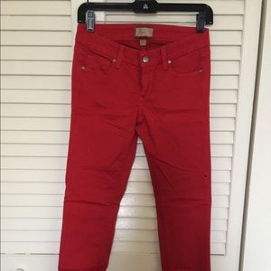 Paige Red Denim Jeans