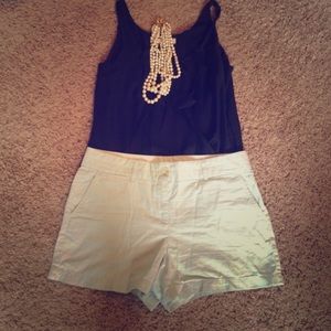 Mint Green Loft chino shorts, size 8