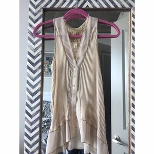 Anthropologie Tan Blouse by Tiny