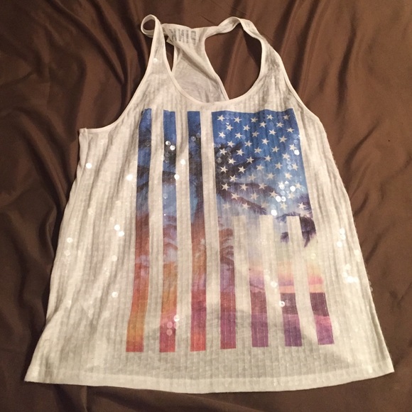 Victoria secret pink sequin tank medium