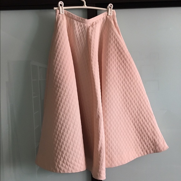 Pale pink midi skirt