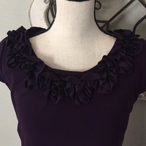 Purple shift dress