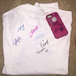 Signed shirt and iPhone 5 case by Dance Moms