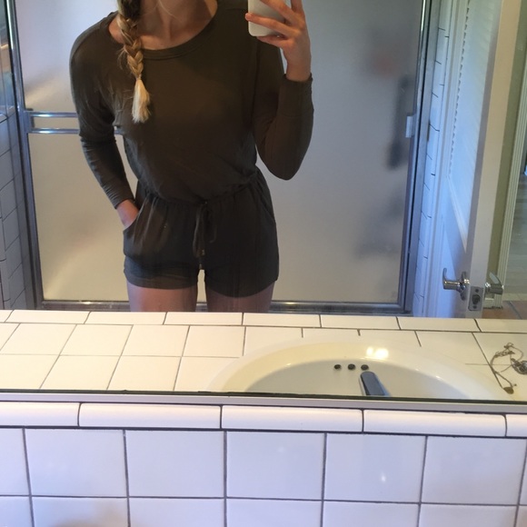 Olive green romper