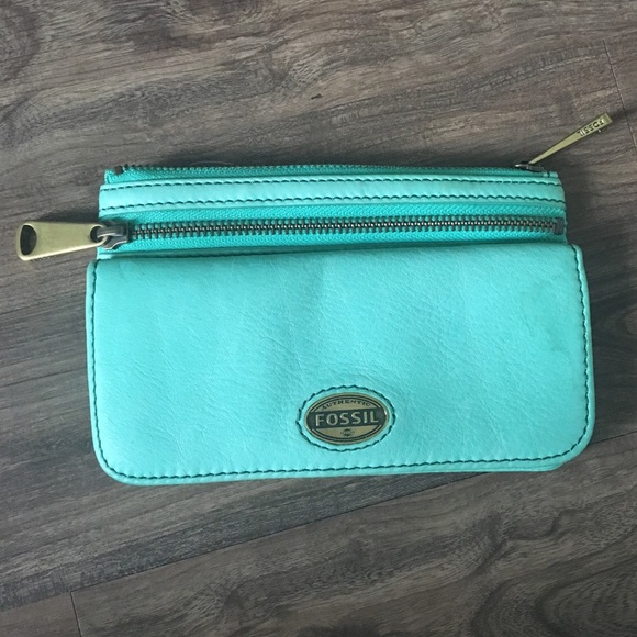 Mint Green Fossil Wallet