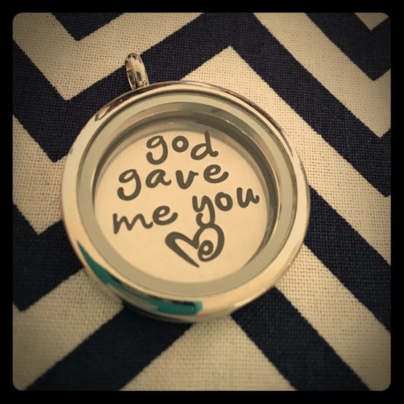 God Gave me You Locket Plate Large 30mm