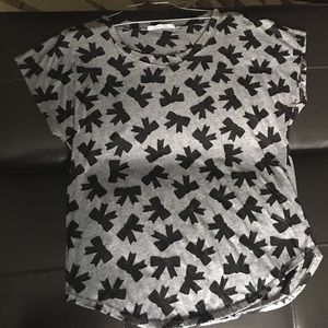 Charlotte Russo Gray w/Black Bows Top