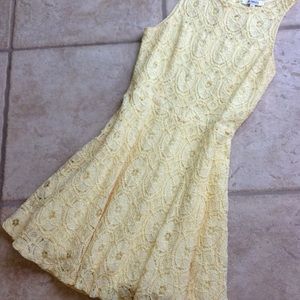 BB Dakota yellow lace dress.