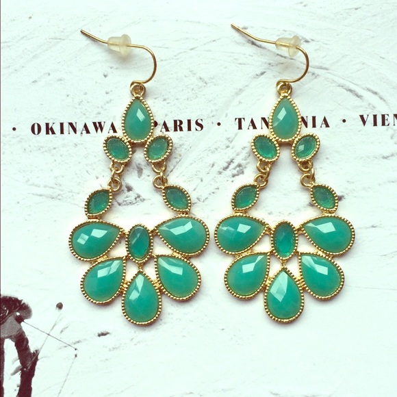 Turquoise Chandelier Earrings  [Francesca's]
