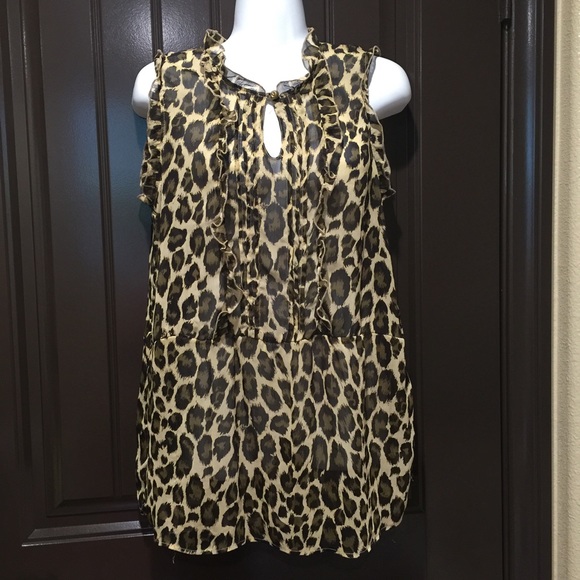 Leopard chiffon blouse
