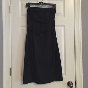 Pinstripe Strapless Dress