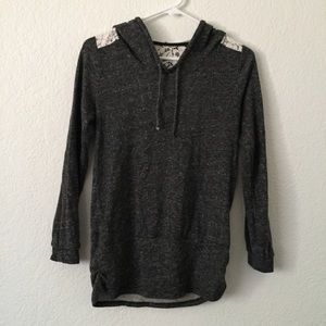 Grey Sweater with Lace