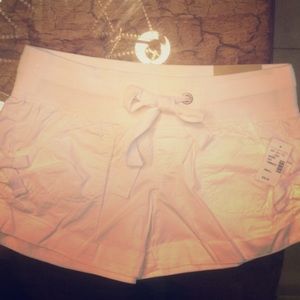 Maurice's White Drawstring Cargo Shorts