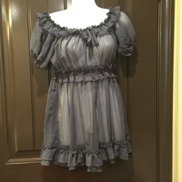 Chiffon ruffled top