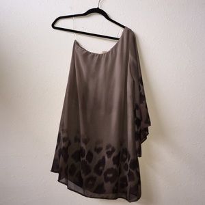 Lulus one shoulder ombré dress