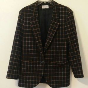 1990s gridded trench coat