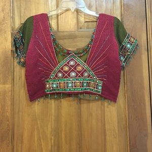 Traditional beaded Indian top