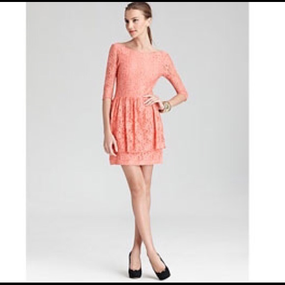 Coral, lace, DV by Dolce Vita dress - small