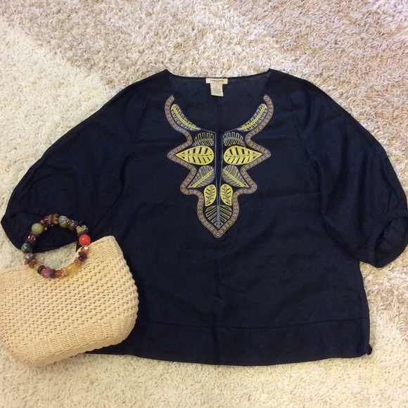 Silk blend Vertigo tunic XL