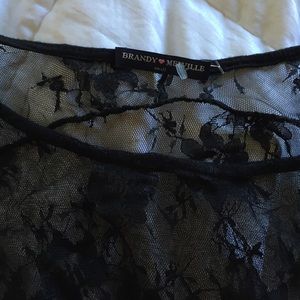 Brandy Melville lace crop top