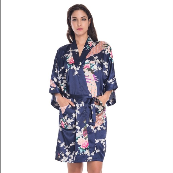 Kimono silk robe