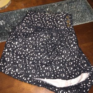 Black Lace Floral Shorts
