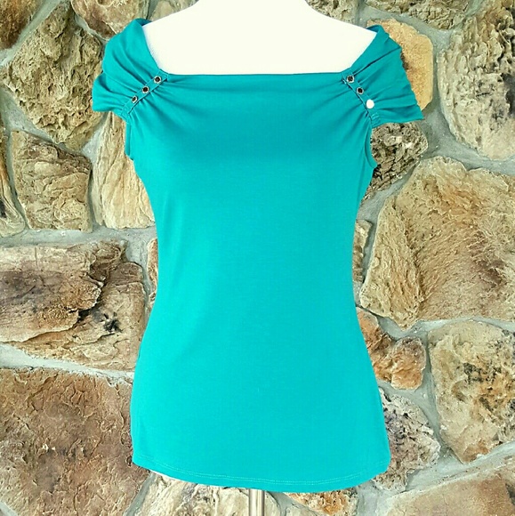 *$ALE*   WHBM Teal Green Knit Top