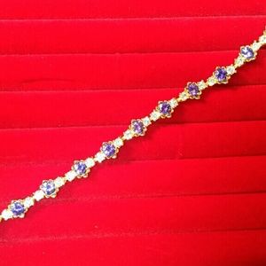 Amethyst and White Topaz bracelet