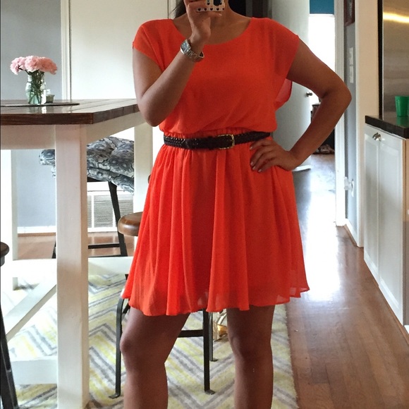 Flowy Bright Orange dress