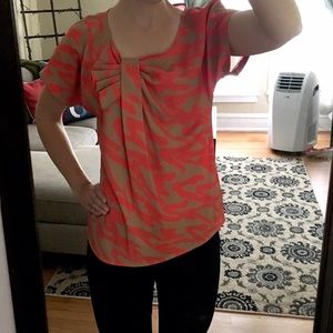 Loft Short-Sleeved Shell W/Bow Detail Front