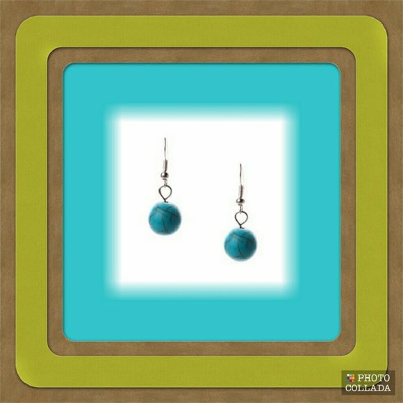 Vintage Inspired Torquise Necklace,Drop Earing Set - Picture 3 of 3