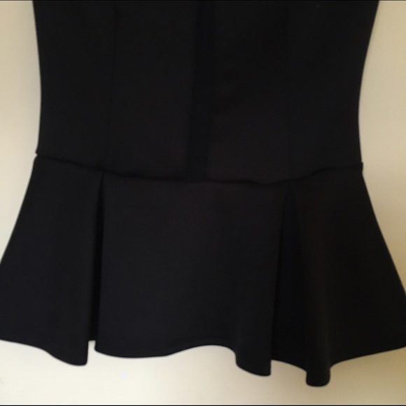 Mesh black peplum top - Picture 3 of 4