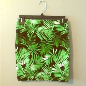 Jungle pencil skirt