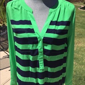 Kelly Green and Navy Tunic
