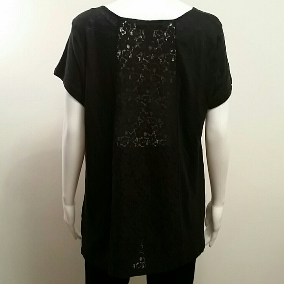 NWT Style&Co Black or Tan Lace Back Top - Picture 3 of 6