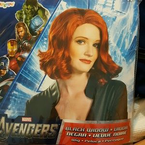 Black widow red wig