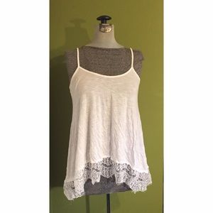 White lace tank top