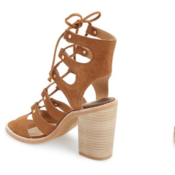 SOLD Dolce Vita Lyndon cognac lace up sandal heels - Picture 3 of 4