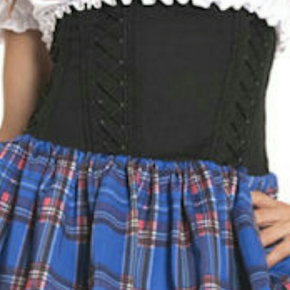 Waist cincher plaid skirt adjustable waist S/M or