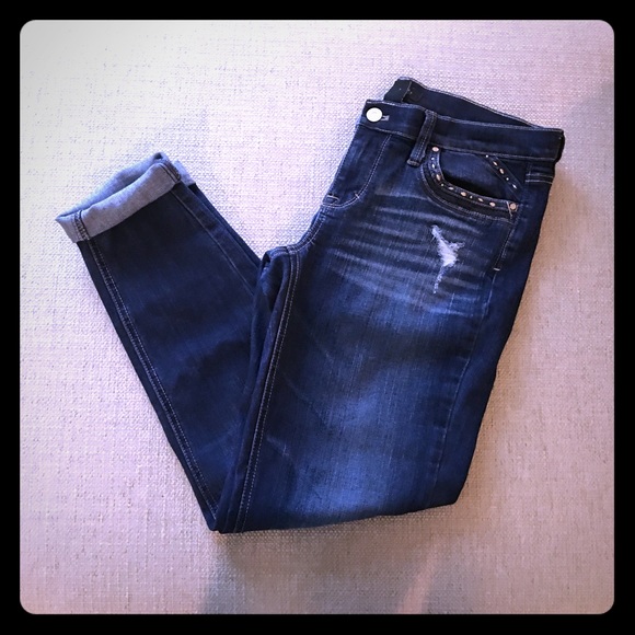 White House Black Market girlfriend jeans.