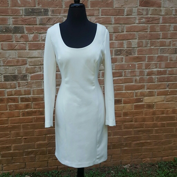 Michael Kors. Eggshell white. Long sleeve dress