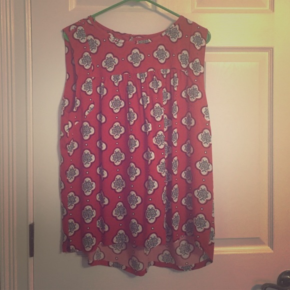 Flowy Red LOFT Blouse